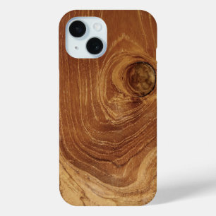 Holz Rustikaler Teakholz Textur Holz Getreide Foto iPhone 15 Hülle