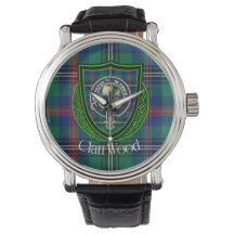 Holz-Schottischer Clan-Tartan und -Wappen
