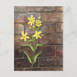 Holz Sonnenblumengemälde Postkarte