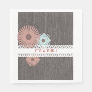 Holz + Spitze-inspirierte Serviette