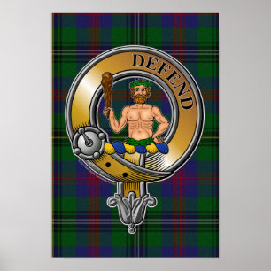 Holz Tartan & Abzeichen Poster