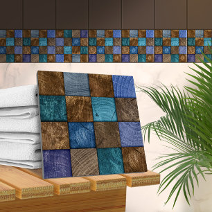 Holz Textur Mosaik Kunst Fliese