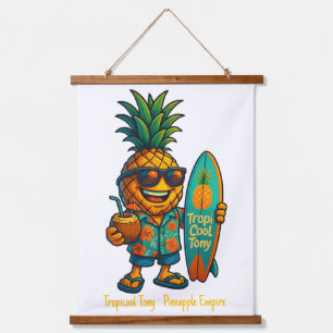 Holz Topped Wall Tapestry TropiCool Tony Wandteppich Mit Holzrahmen