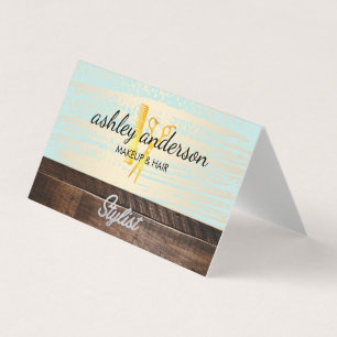 Holz Trim Gold Pinsel Salon Tools Visitenkarten