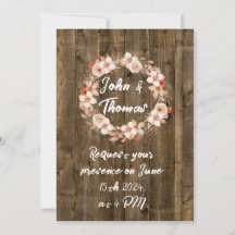Holz- und Blume-Hochzeit