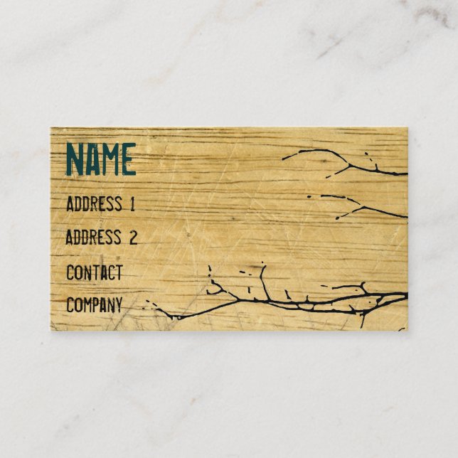 Holz- und iVy-Visitenkarte Visitenkarte (Vorderseite)