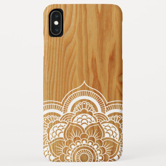 Holz und Mandala Case-Mate iPhone Hülle (Rückseite)