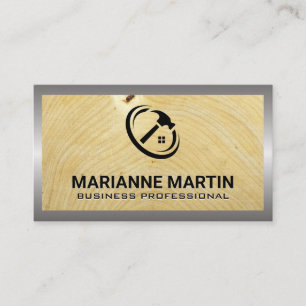 Holz und Metall   Home Hammer Logo Visitenkarte