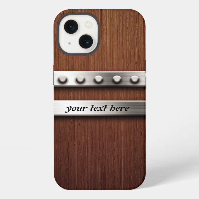 Holz und Metall iPhone Hülle (Rückseite)