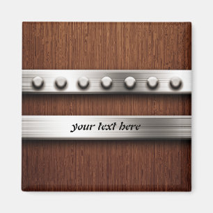 Holz und Metall Magnet