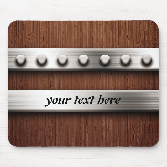 Holz und Metall Mousepad (Vorne)