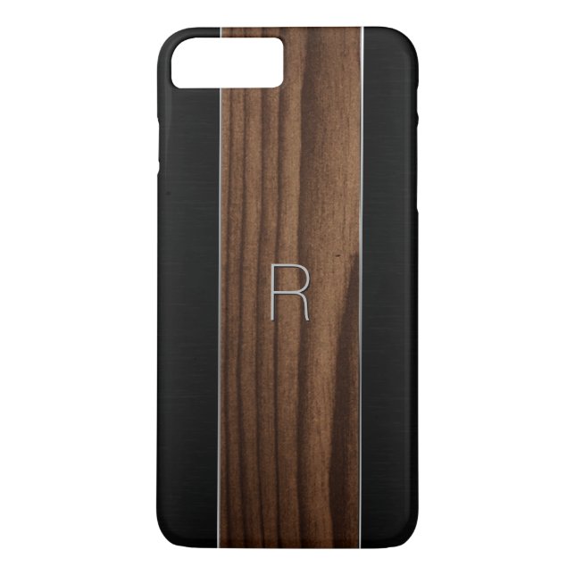 Holz und Metallic Look iPhone 7 Plus Fall Case-Mate iPhone Hülle (Rückseite)