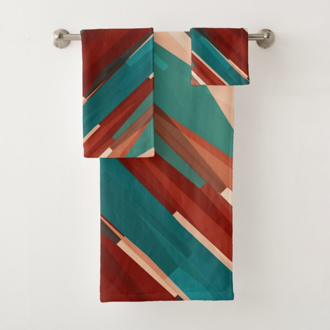 Holz und Türkis Badhandtuch Set (Insitu)
