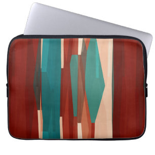 Holz und Türkis Laptopschutzhülle