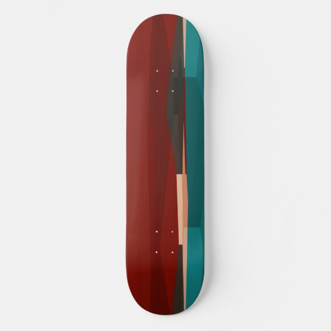 Holz und Türkis Skateboard (Vorderseite)