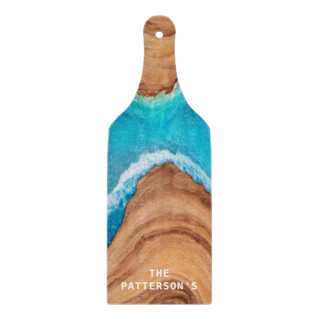 Holz und Wasser tropisches Beach House Schneidebrett (Vorderseite)