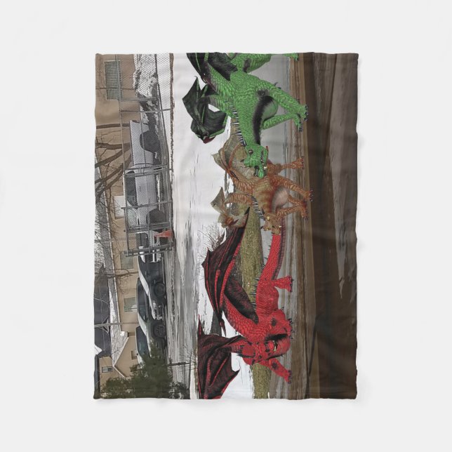 Holz Wall Art Fleecedecke (Vorderseite)