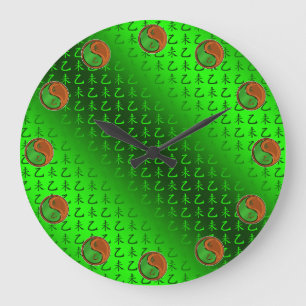 Holz Ziege Große Wanduhr