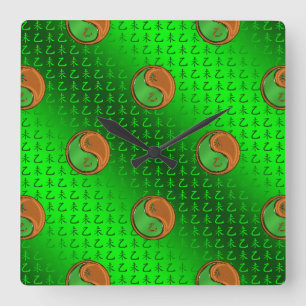 Holz Ziege Quadratische Wanduhr