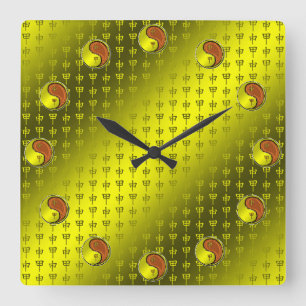 Holzaffe Quadratische Wanduhr