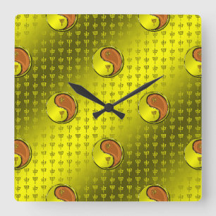 Holzaffe Quadratische Wanduhr