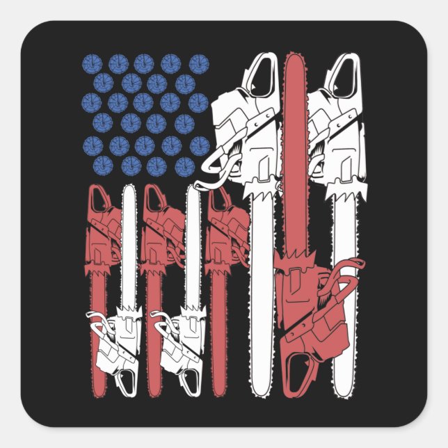 Holzarbeitende Männer Lumberjack Geschenke Arboris Quadratischer Aufkleber (Vorderseite)