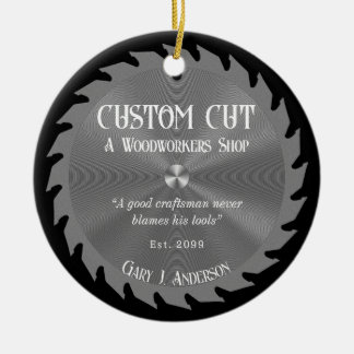 Holzarbeiter Carpenter Saw Blade Keramik Ornament