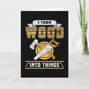 Holzarbeiter Holzschnitzer - Geschenkidee Karte