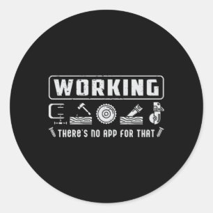 Holzarbeiter Holzschnitzer Holzbearbeitung Geschen Runder Aufkleber