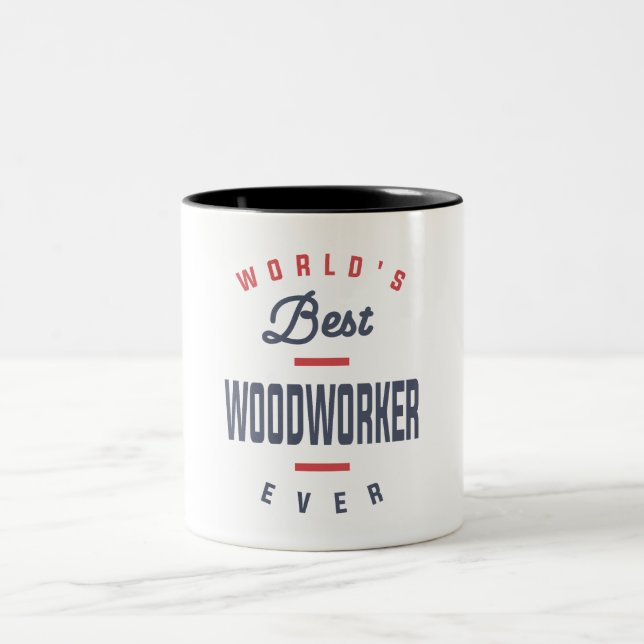 Holzarbeiter Zweifarbige Tasse (Mittel)