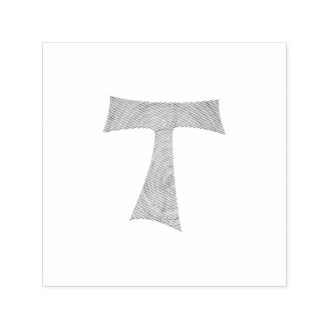 Holzaussehen Franciscan Tau Cross Permastempel (Design)