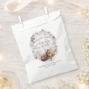 Holzbär Außenkühlung Winter Baby Dusche Geschenktütchen