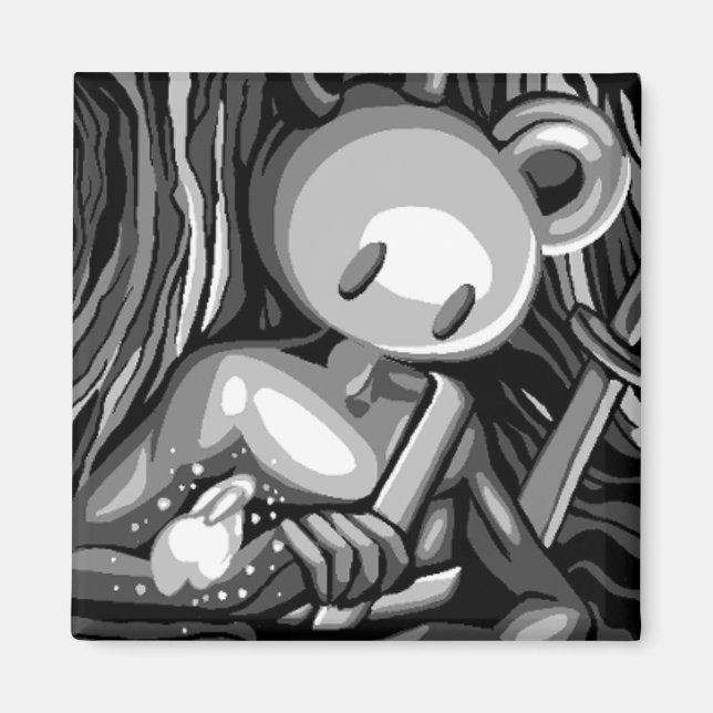 Holzbär  magnet (Vorne)