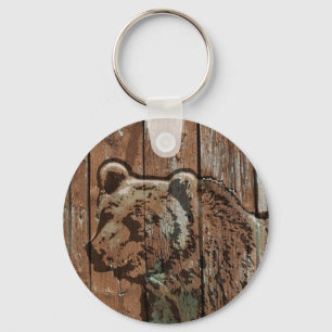 Holzbär Schlüsselanhänger