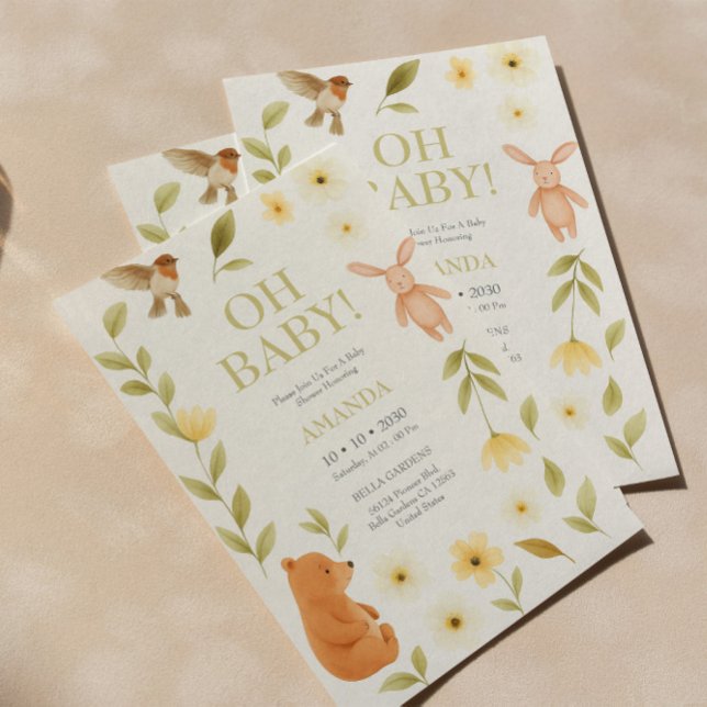 Holzbär und Sonnendusche Einladung (Von Creator hochgeladen)