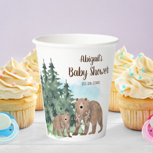 Holzbären neutrale Aquarellendusche Pappbecher