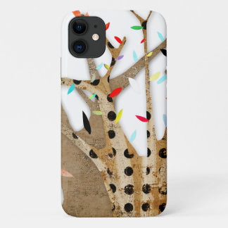 Holzbark Polka Dots Hochzeitsbaum Case-Mate iPhone Hülle