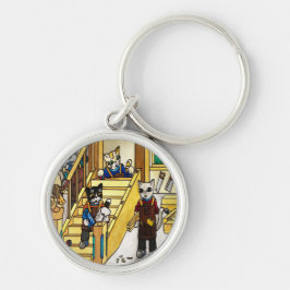 Holzbaukästen Katzenkuchen Schlüsselanhänger