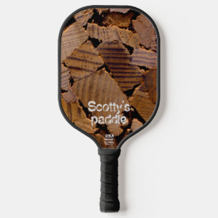 Holzbaumholz rustikales Holzbaumholzmuster Pickleball Schläger