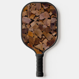 Holzbaumholz rustikales Holzbaumholzmuster Pickleball Schläger