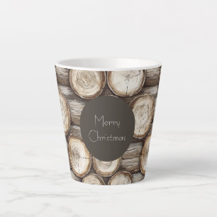 Holzbaumhütte Weihnachten Milchtasse