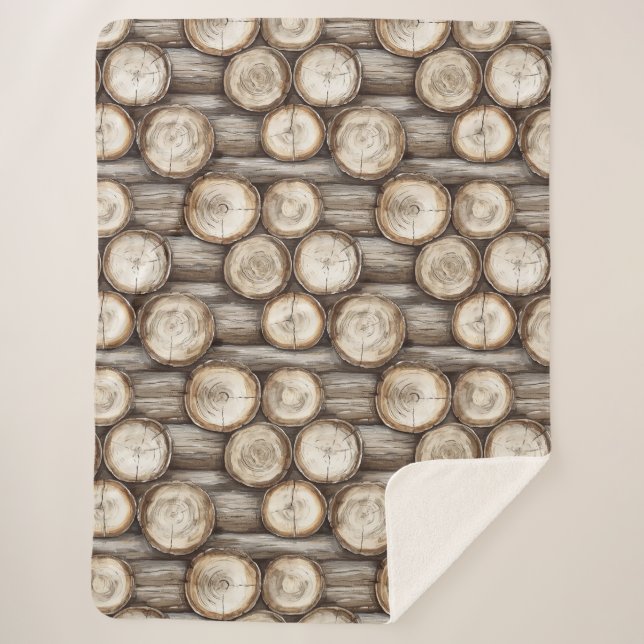 Holzbaumhütte Weihnachten Sherpadecke (Vorderseite)