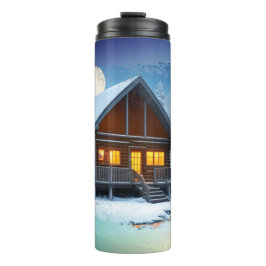 *~* Holzbaumkiefernspieß Nachtmond Thermosbecher