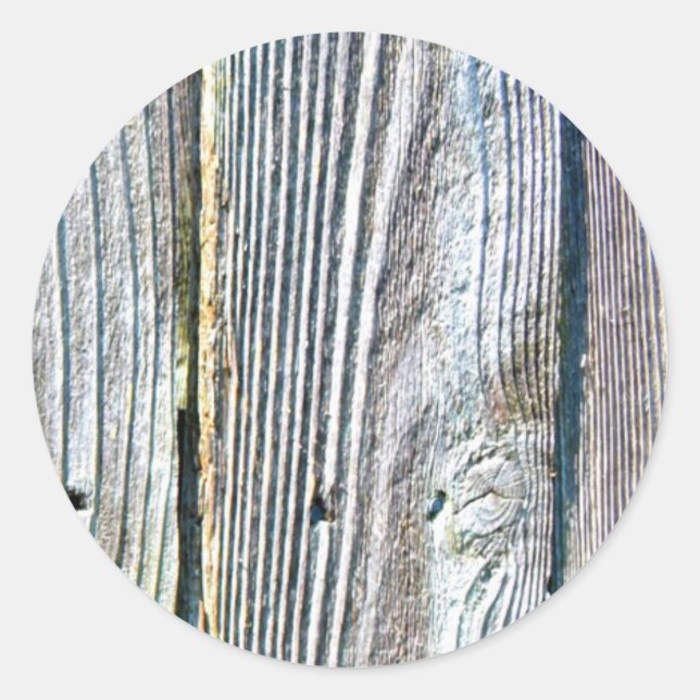 Holzbaumrinde rustikal beängstigend runder aufkleber (Vorderseite)