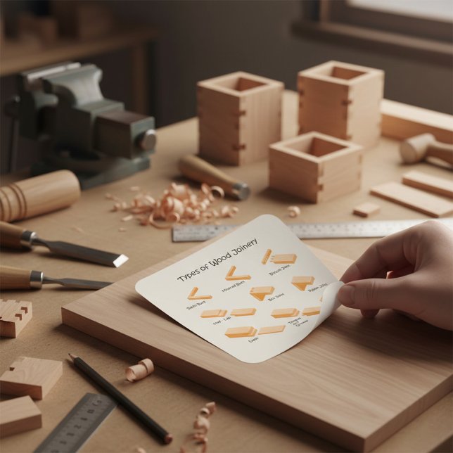 Holzbauweise - Illustrierter Leitfaden Quadratischer Aufkleber (Von Creator hochgeladen)