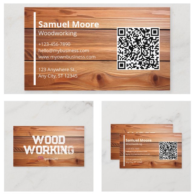 Holzbearbeitung Beruflich Visitenkarte (Woodworking Professional Business Card
)
