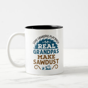 Holzbearbeitung Großopfer Real Grandpas Sawstaub Zweifarbige Tasse