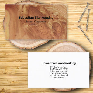 Holzbearbeitung Handwerker Finish Holz Texture Visitenkarte
