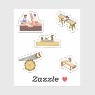 Holzbearbeitungs-Sticker Aufkleber