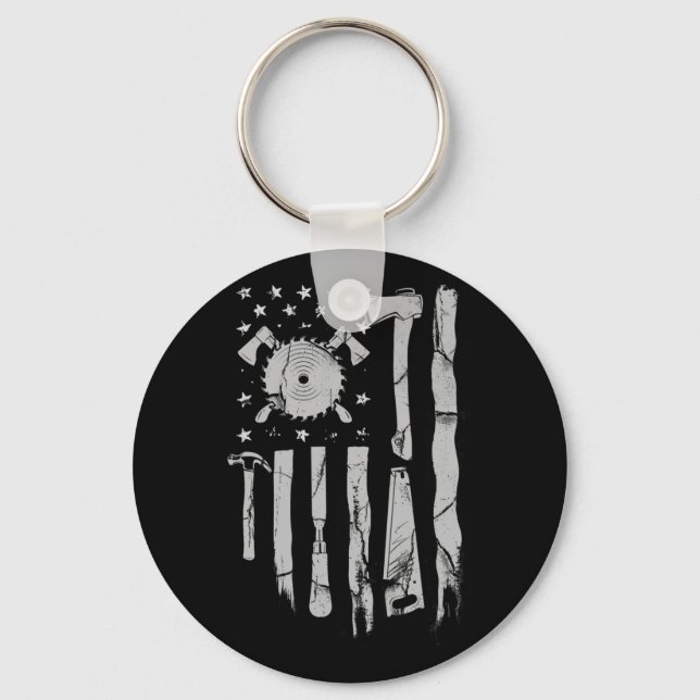 Holzbearbeitungsmaschine für amerikanische Fahne Schlüsselanhänger (Vorderseite)